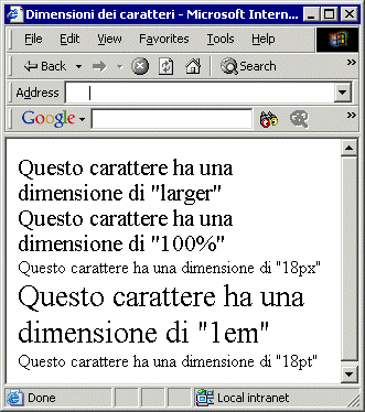 Alcuni caratteri (definiti in px e pt), non sono ridimensionati